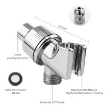 Guczhu Shower Rack Plastic-Shower Head Holder For Hand Held Showerheads Adjustable Shower Arm Mount With Wall Hook Bracket