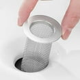 thumbnail image 1 of Guczhu Stainless Steel Bathroom Sink Drain Strainer, Hair Trap Filter for Floor Drain, Anti-Clog Slag Catcher for Kitchen and Shower, B, 1 of 10