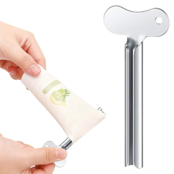 Guczhu Toothpaste Squeezer, Metal Tube Squeezer Key, Stainless Steel Toothpaste Roller Tube Wringer for Paint, Cosmetic and Dye Tubes, B