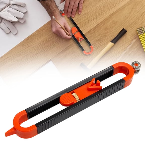 Guczhu Woodworking Measuring Tools, Precision Measuring Gauge With Pencil, Adjustable Carpenter Ruler, For Wood Carpenter Construction Men DIY Equipment Home, B