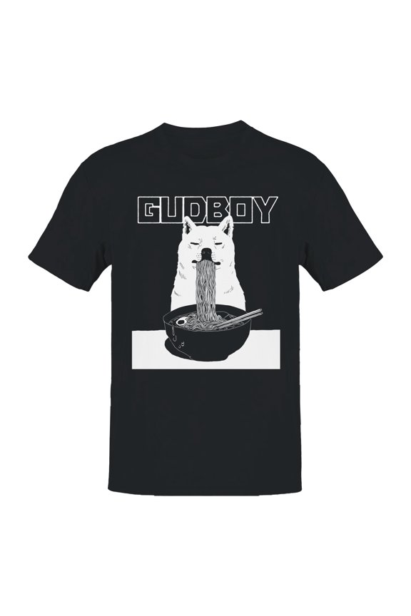 Gudboy Ramen Lover Design Men's T-shirt Black