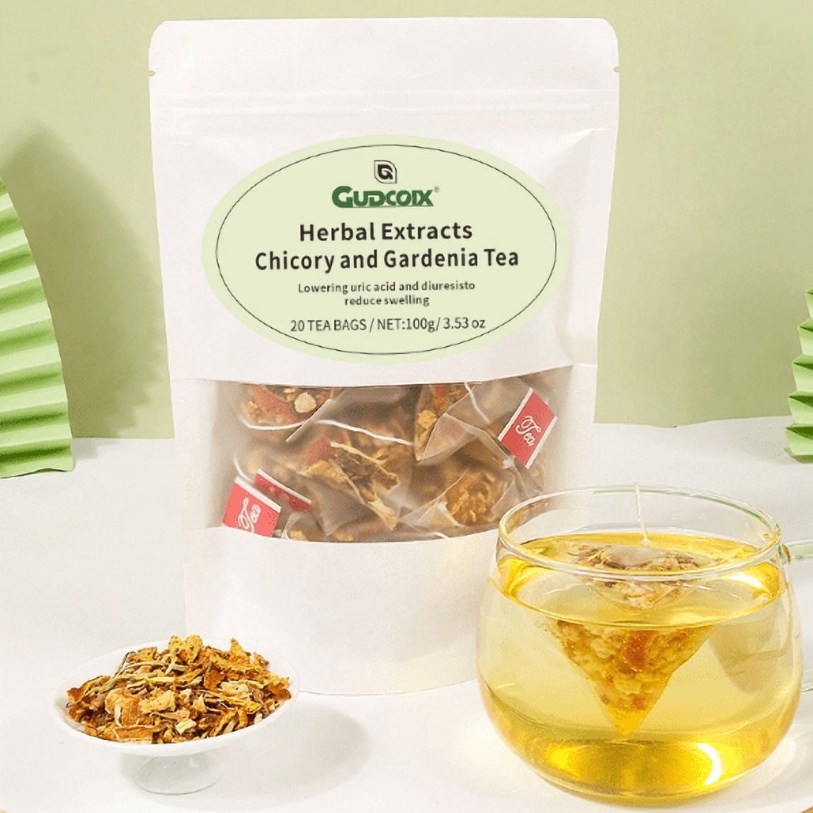 Gudcoix Chicory & Gardenia Herbal Tea, Caffeine Free, 20 Tea Bags