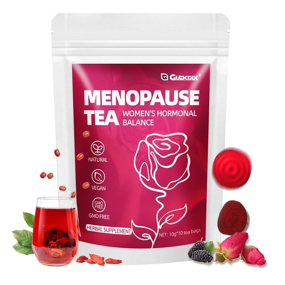 Gudcoix Menopause Herbal Tea Womens Balance Wellness Tea, Natural Herbal Blend, , Vegan Non-GMO 15 Tea Bags