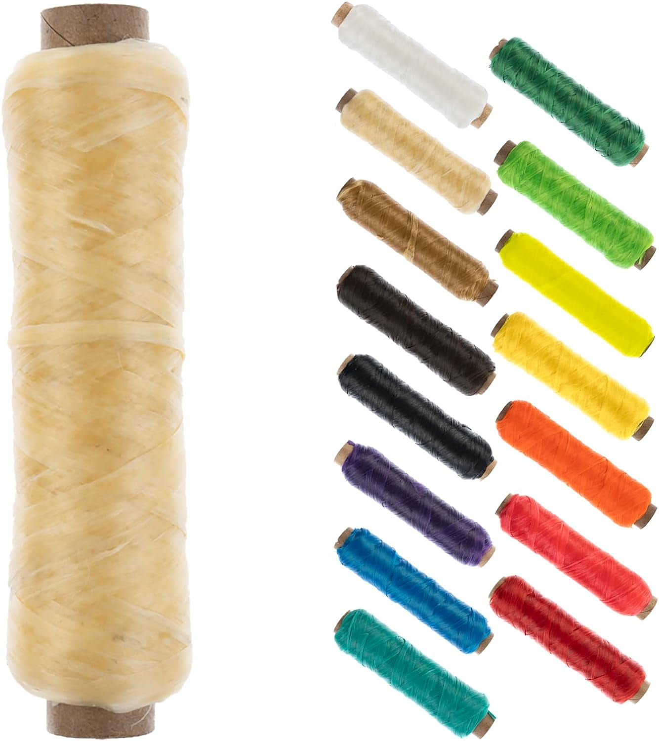 Gudebrod Sinew Bobbin 20 Yards (60 ft) Honey Artificial Sinew Thread