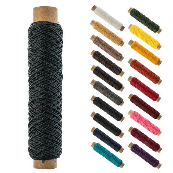 Gudebrod Waxed Thread Bobbin 25 Yards (75 ft) Green | Made In USA