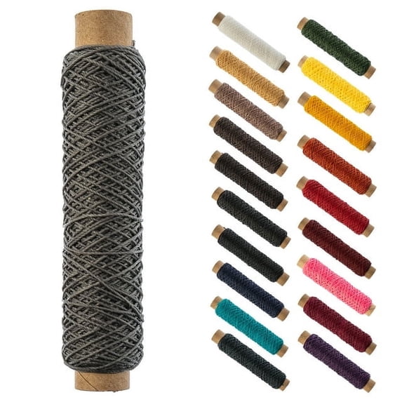 Gudebrod Waxed Thread Bobbin 25 Yards (75 ft) Grey | Made In USA