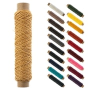 Gudebrod Waxed Thread Bobbin 25 Yards 75 ft Natural | Made in USA