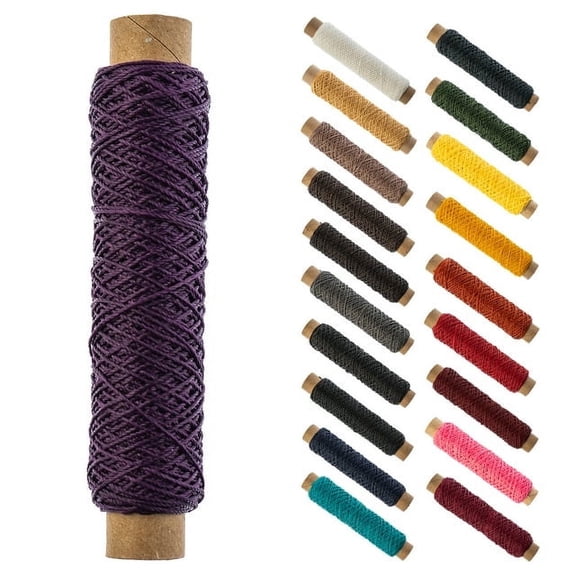 Gudebrod Waxed Thread Bobbin 25 Yards (75 ft) Purple | Made In USA