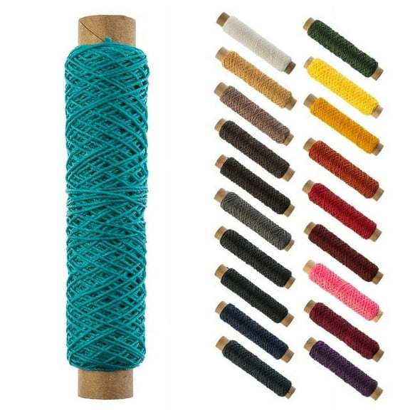 Gudebrod Waxed Thread Bobbin 25 Yards (75 ft) Turquoise | Made In USA