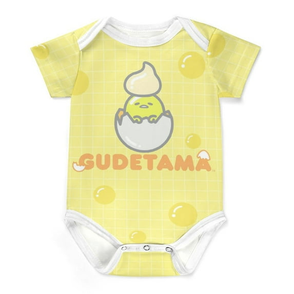 Gudetama Baby Bodysuit Boy Girl Clothes Soft Newborn Infant Outfit Short Sleeve Romper