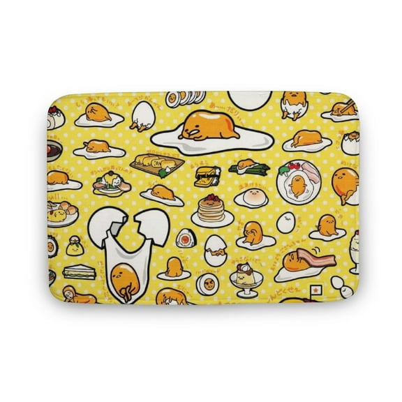 Gudetama Bathroom Rugs, Extra Soft And Absorbent Bath Mat, Non-Slip, Machine Washable, Quick Dry Shaggy Bath Carpet for Bathroom Floor, Tub, Shower