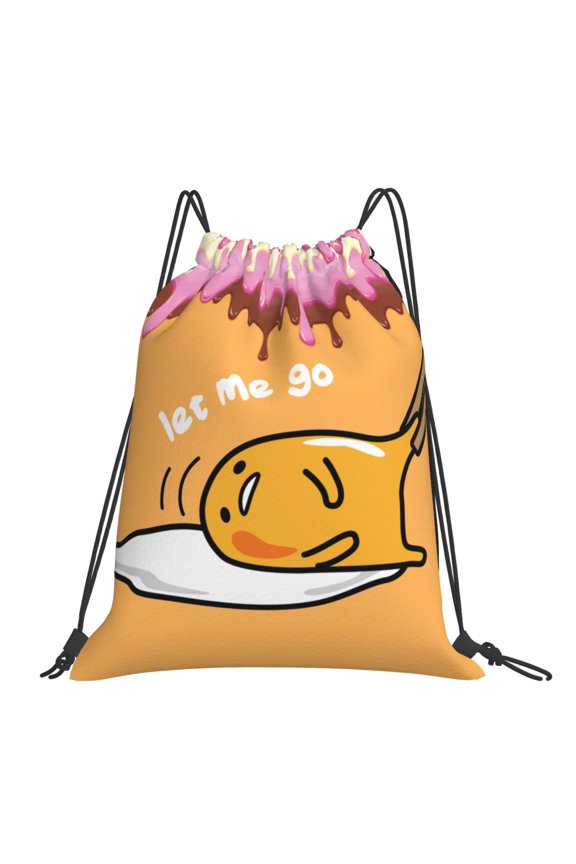Gudetama Drawstring Backpack Sport Gym Bag For Yoga Swimming Gymsack Sport Strap Pack Bag
