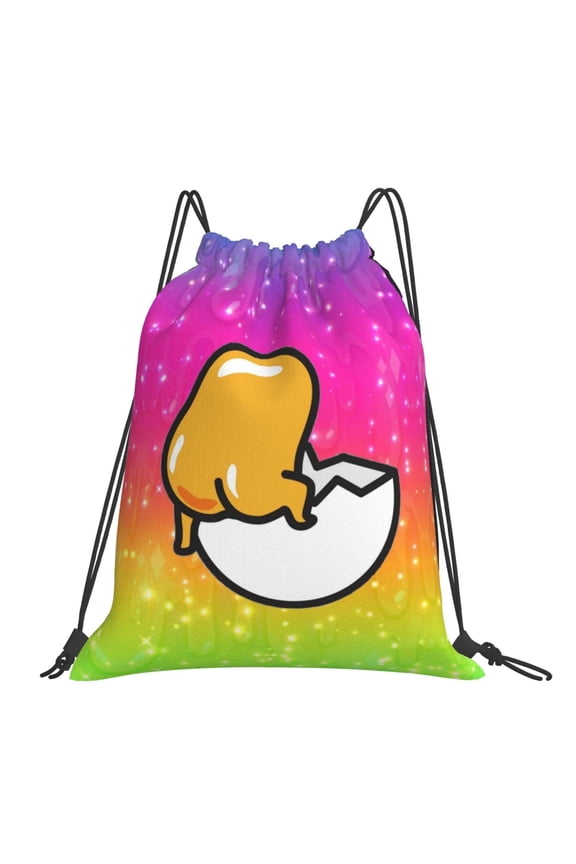 Gudetama Drawstring Backpack Sport Gym Bag For Yoga Swimming Gymsack Sport Strap Pack Bag