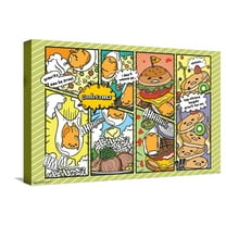 Gudetama - Food Canvas Wall Poster, 14.725" x 22.375"