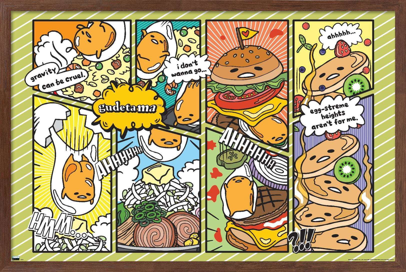 Gudetama - Food Wall Poster, 14.725" x 22.375", Framed