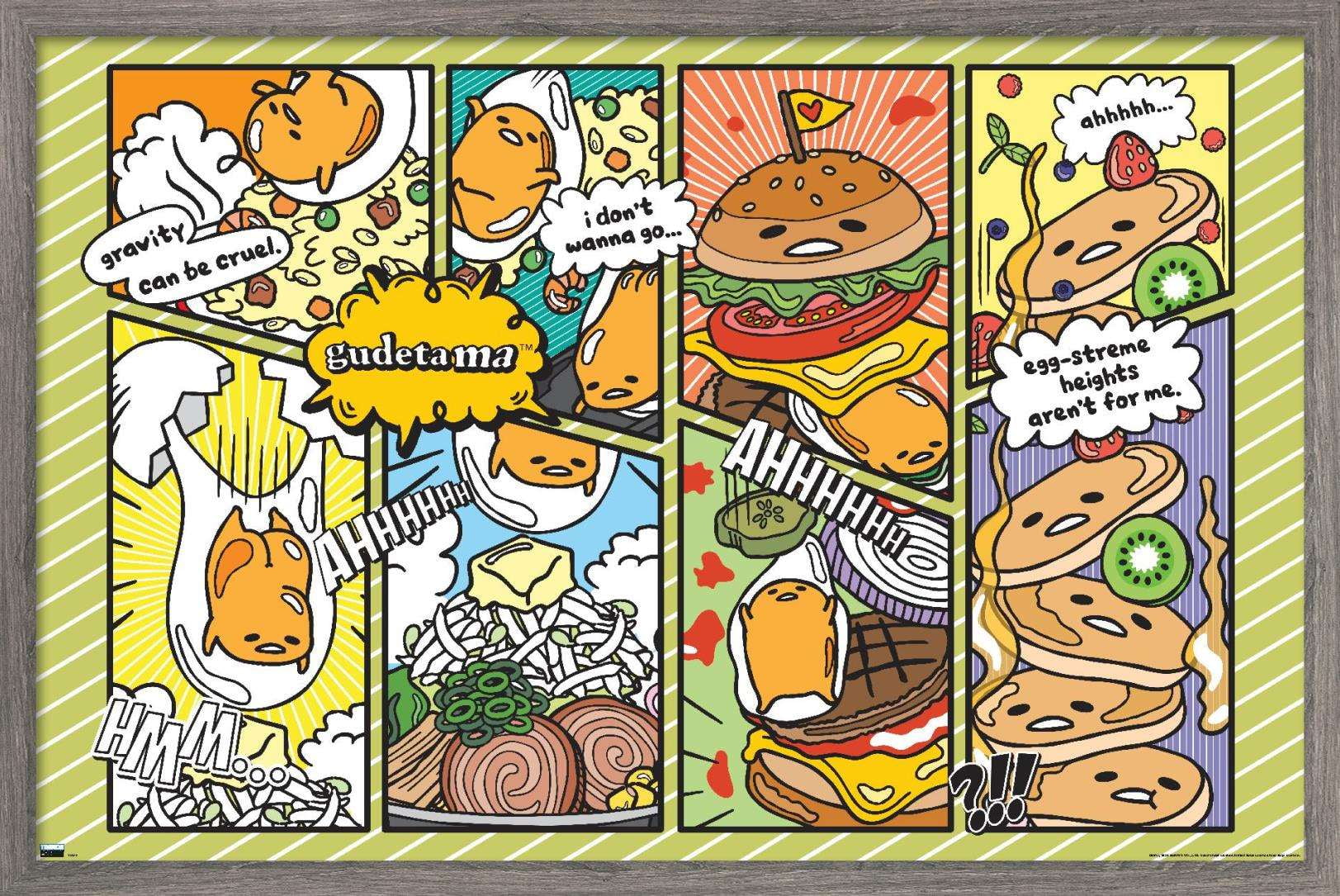 Gudetama - Food Wall Poster, 22.375" x 34", Framed