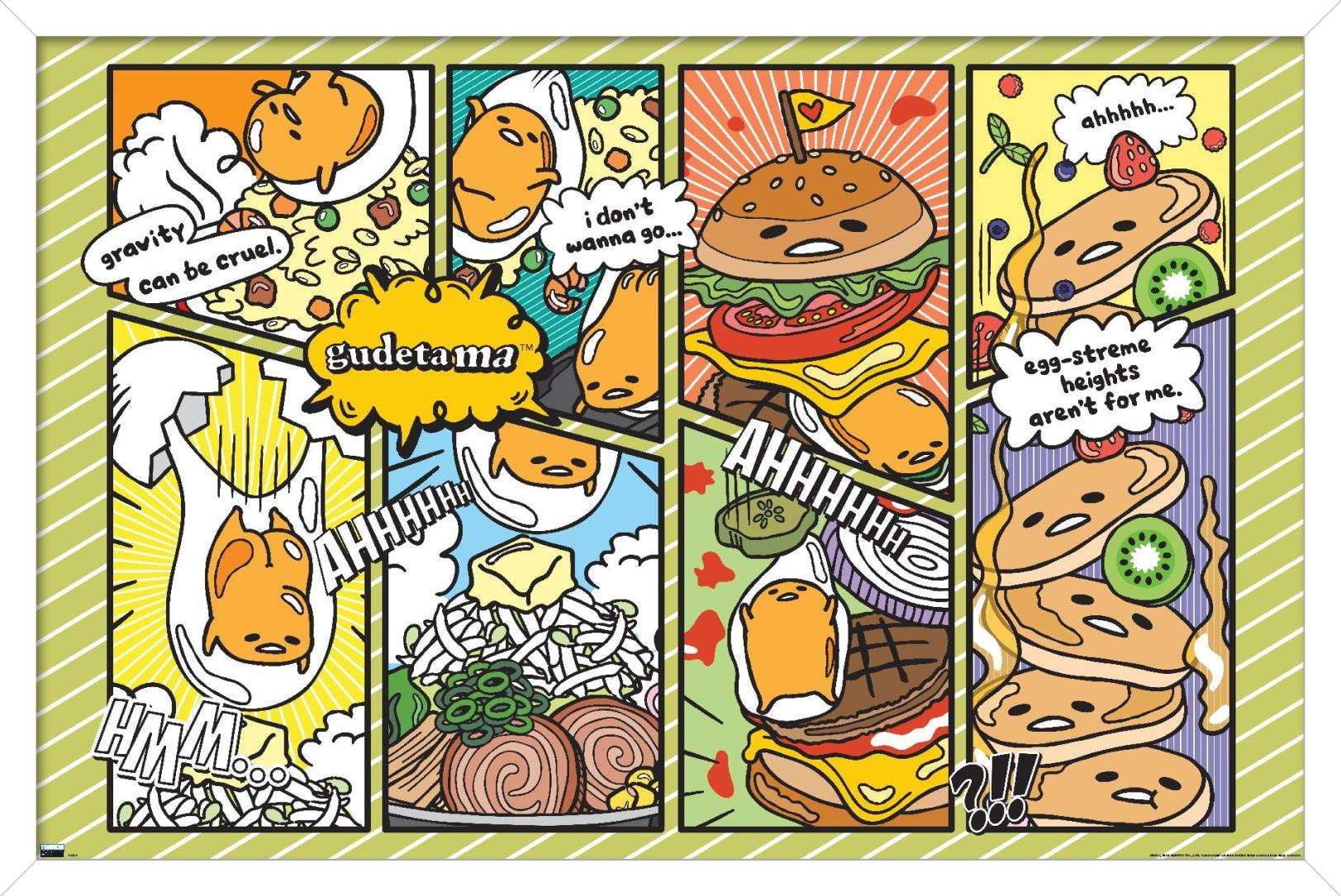 Gudetama - Food Wall Poster, 22.375" x 34", Framed