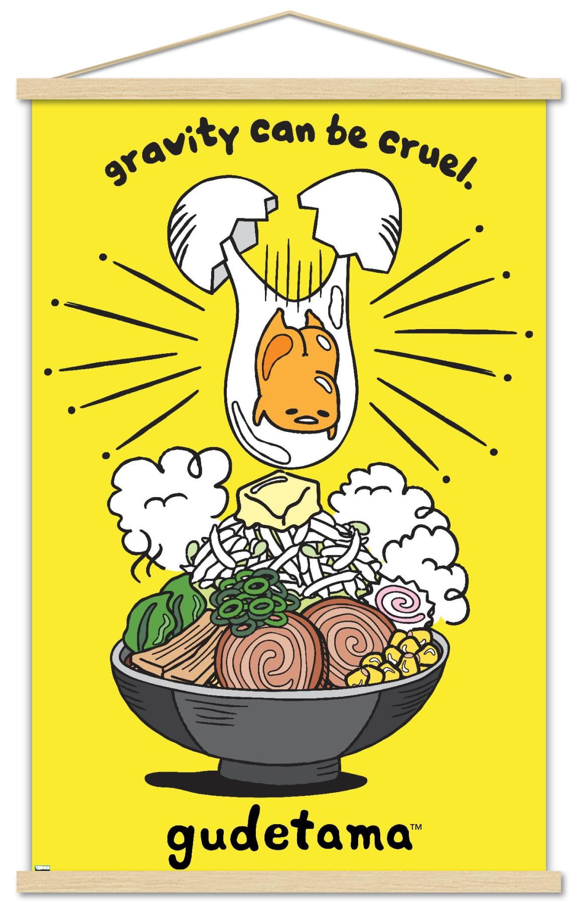 Gudetama - GraVity Wall Poster with Wooden Magnetic Frame, 22.375" x 34"