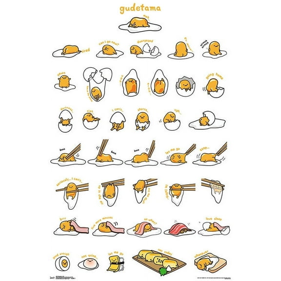 Gudetama - Grid Wall Poster, 22.375" x 34"