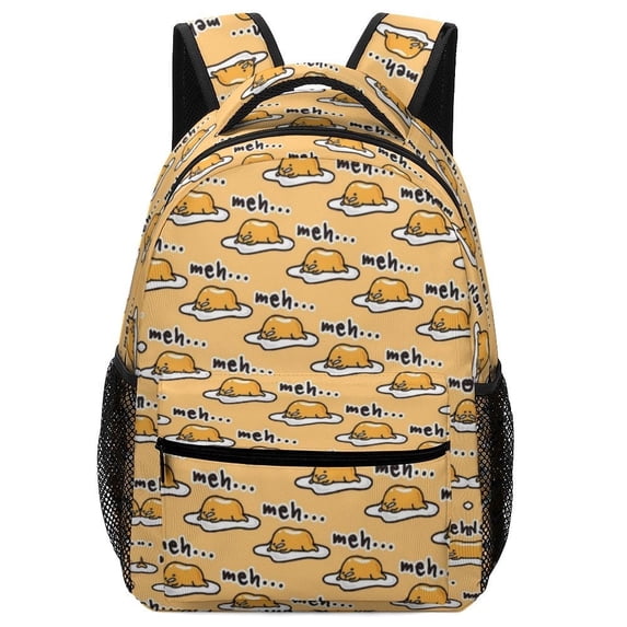 Gudetama Backpack Bookbag Casual Daypack Travel Backpacks for Work Hiking Camping