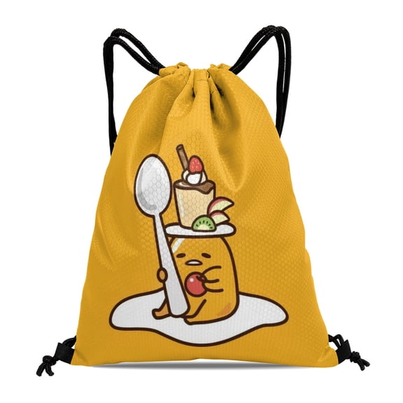 Gudetama Lazy Egg Waterproof Bag:Great for fitness, hiking, yoga, swimming, travel, beach, and shopping, with a size of 15.7*17.7 inches.
