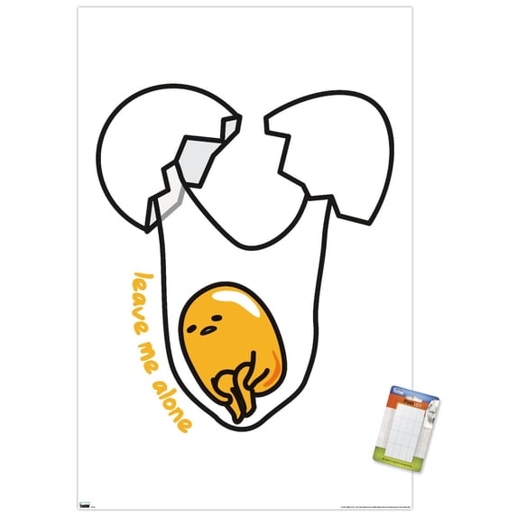 Gudetama - Leave Me Alone Wall Poster, 14.725" x 22.375"