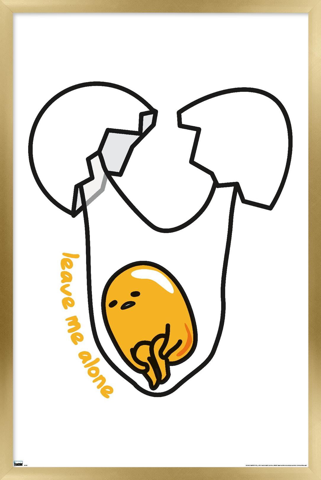 Gudetama - Leave Me Alone Wall Poster, 22.375" x 34" Framed