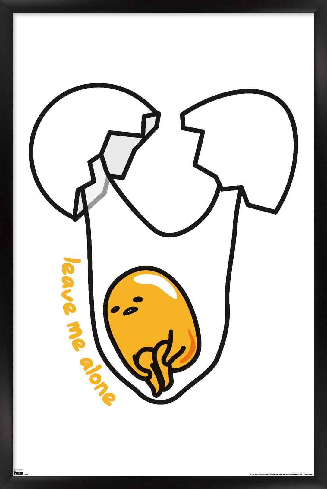 Gudetama - Leave Me Alone Wall Poster, 22.375" x 34" Framed