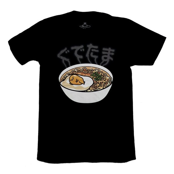 Gudetama Mens T-Shirt - Sleeping in Bowl of Ramen (Large)