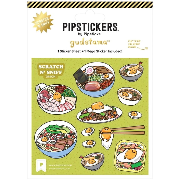 Gudetama Pipstickers Ramen Adventure Scratch 'N Sniff Sticker Set [Onion Scented!]