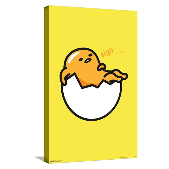 Gudetama - Sigh Canvas Wall Poster, 14.725" x 22.375"