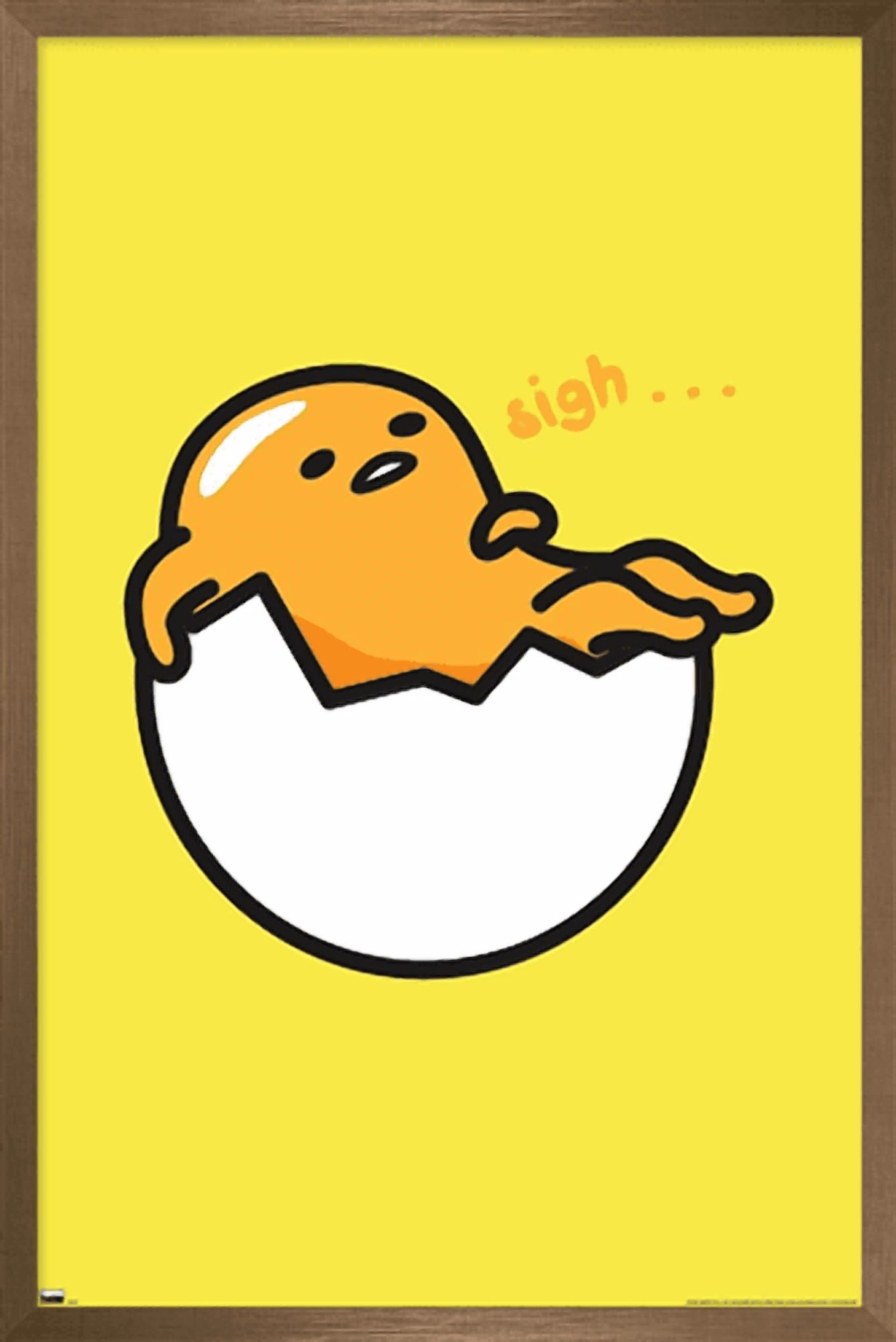 Gudetama - Sigh Wall Poster, 22.375" x 34" Framed