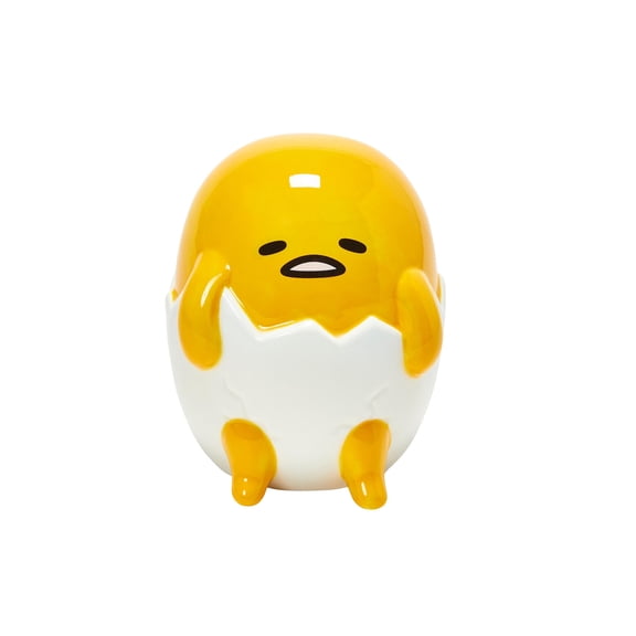 Gudetama The Lazy Egg Ceramic Coin Bank | Gudetama Collectible | 6 Inches Tall