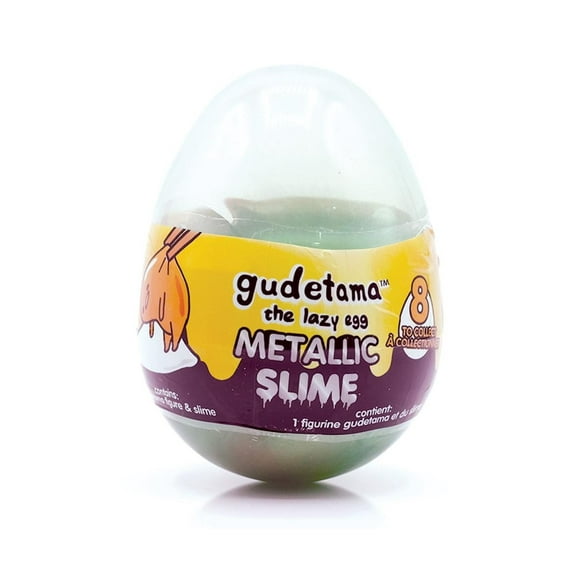 Gudetama The Lazy Egg Metallic Slime & Mini Figure | Green