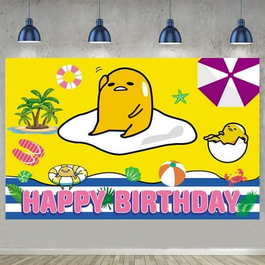 Gudetama Theme Birthday Party Decorations, Gudetama Theme Birthday Party Backdrops, Birthday Party Cake Table Decorations Photo Props