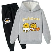 Gudetama fleece sweatshirt set for boys and girls.