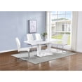 thumbnail image 1 of Gudmund 5-piece Modern Dining Set in White Faux Leather, 1 of 2