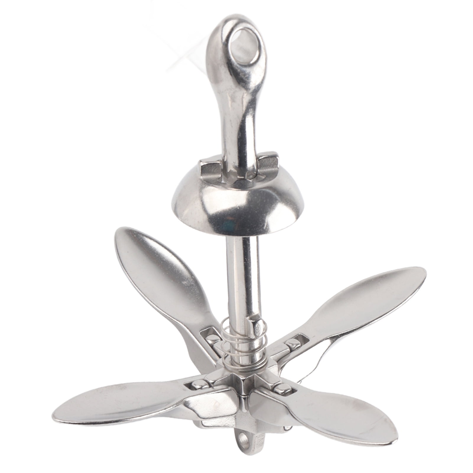 Gueiykk 0.7KG Stainless Steel Boat Folding Grapnel Anchor Docking