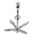 Gueiykk 1.5KG Stainless Steel Boat Folding Grapnel Anchor Docking