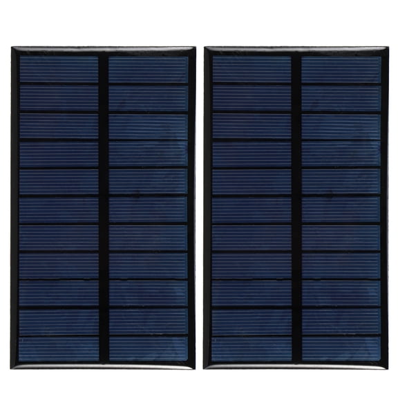 Gueiykk 2Pcs Mini Polysilicon Solar Panel DIY Battery Charger Solar Power Charger Panel 1.6W 5.5V
