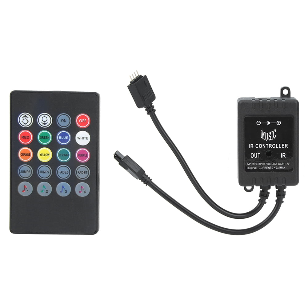 Gueiykk DC5-12V 20 Keys Music Light Infrared IR Controller with Remote ...