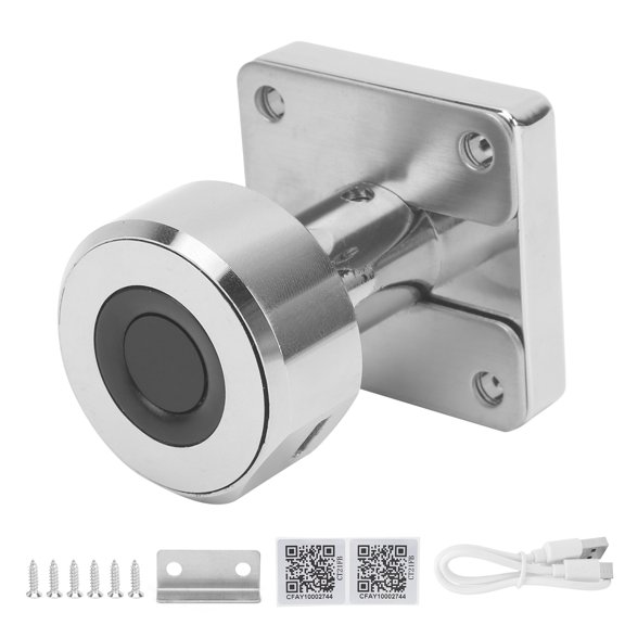 Gueiykk Intelligent Lock Fingerprint Bluetooth APP Unlock Zinc Alloy for Home Office Drawer File Cabinet Safe Box