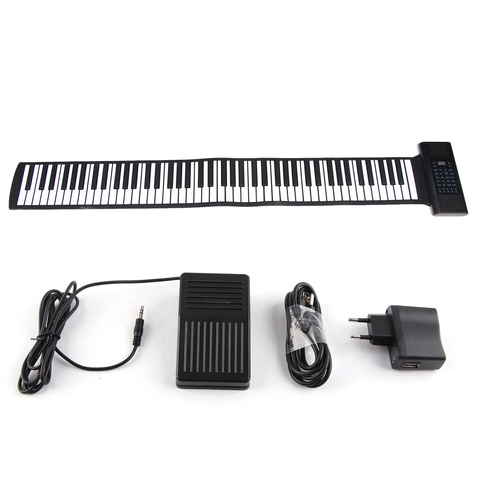 Gueiykk Roll Up Piano 88 Keys Double Horn Bluetooth MIDI Function ...