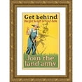 thumbnail image 1 of Guenther 13x18 Gold Ornate Wood Framed with Double Matting Museum Art Print Titled - Get behind the girl he left behind him, ca. 1918, 1 of 4