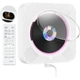 thumbnail image 1 of Gueray Bluetooth Portable CD Player, Wall Mountable Music Player Home Audio Speaker, with Remote Control, White, 1 of 8