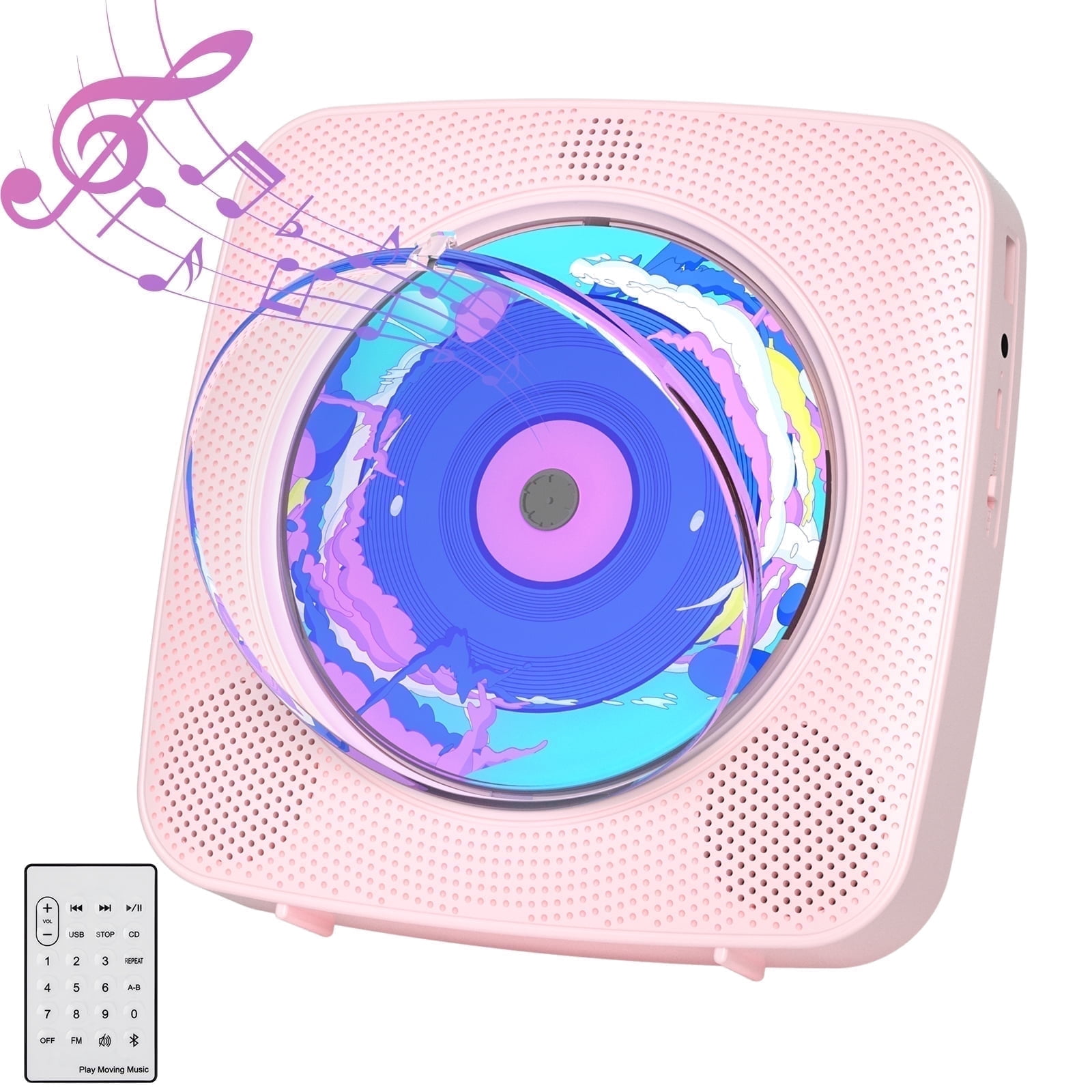 Gueray CD Player for Home, Bluetooth Desktop CD Player with Speakers