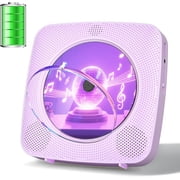 Gueray Portable CD Player Bluetooth CD Players for Home Rechargeable Desktop Wall Portable CD Player with Bluetooth & Dual Speakers Music Player