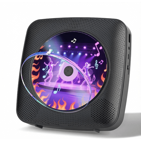 Gueray Portable CD Player Bluetooth: CD Players for Home Rechargeable Desktop Wall Portable CD Player with Bluetooth & Dual Speakers Music Player
