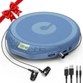 thumbnail image 1 of Gueray Portable CD Player for Car with Earphones LCD Display, Personal Disc CD Players&nbsp;for&nbsp;Home, Sports Supports MP3 WMA PROG & Memory Function, 1 of 9