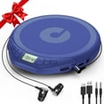 thumbnail image 1 of Gueray Portable CD Player for Car with Earphones LCD Display, Personal Disc CD Players&nbsp;for&nbsp;Home, Sports Supports MP3 WMA PROG & Memory Function, 1 of 9